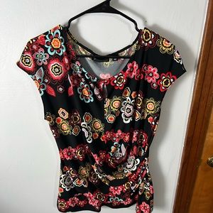 New York & Company Flower Blouse